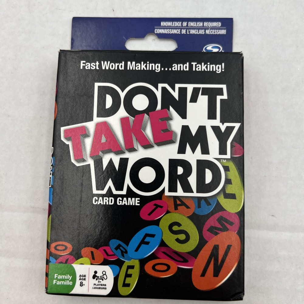 DON'T TAKE MY‎ WORD Family Card GAME Spin Master New